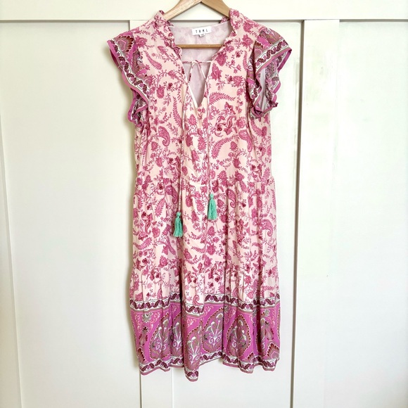 THML Pink & Green Dress - Picture 1 of 6